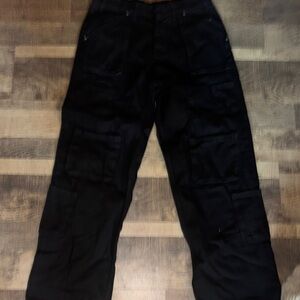 BooHooMAN Black Relaxed Fit Cargo Pants - Size 32R - Streetwear Essential